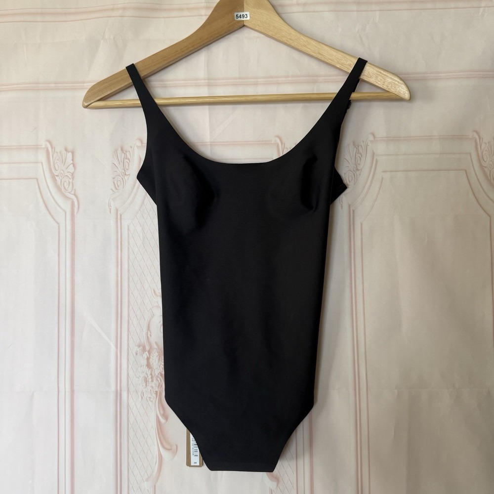 Skims Body Scoop Low Back Thong Bodysuit Onyx Black Size XXS NWT $88